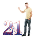 Number 21 Lifesize Cardboard Cutout with Model