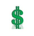 Dollar Sign Lifesize Cardboard Cutout
